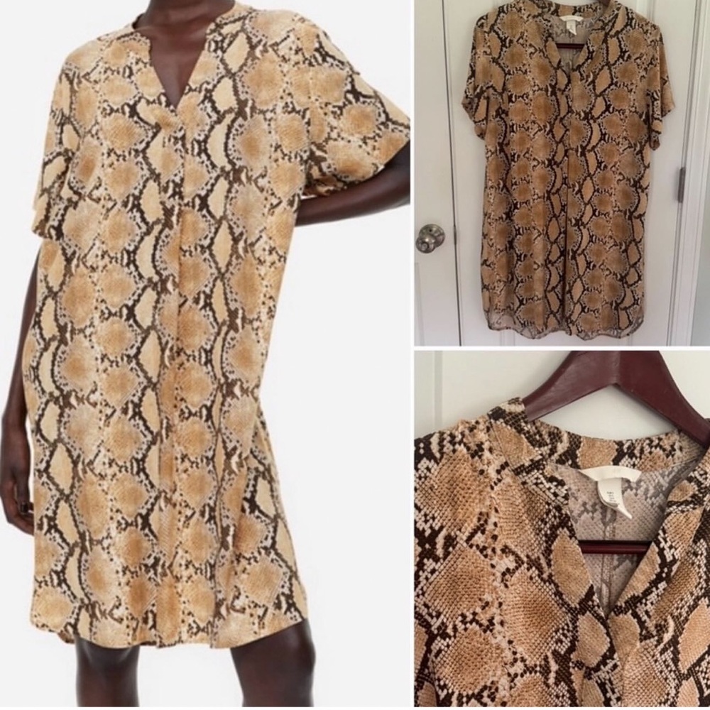 H&M Reptile Print Shirtdress